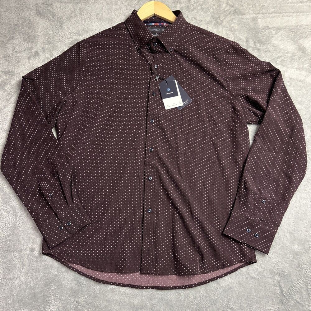 Cactus Man Ricky Singh Performance Tech Mens Casual Button-Down Shirt Sz L  NWT